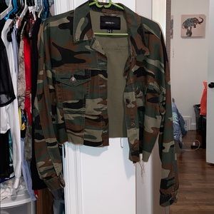 Camo jean jacket